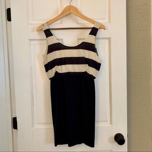 Alice + Olivia Navy and White Striped Mini Dress